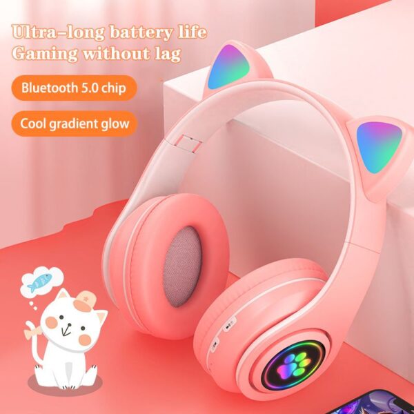 Surbort Headset Bluetooth headset, Luminescent colorful headset